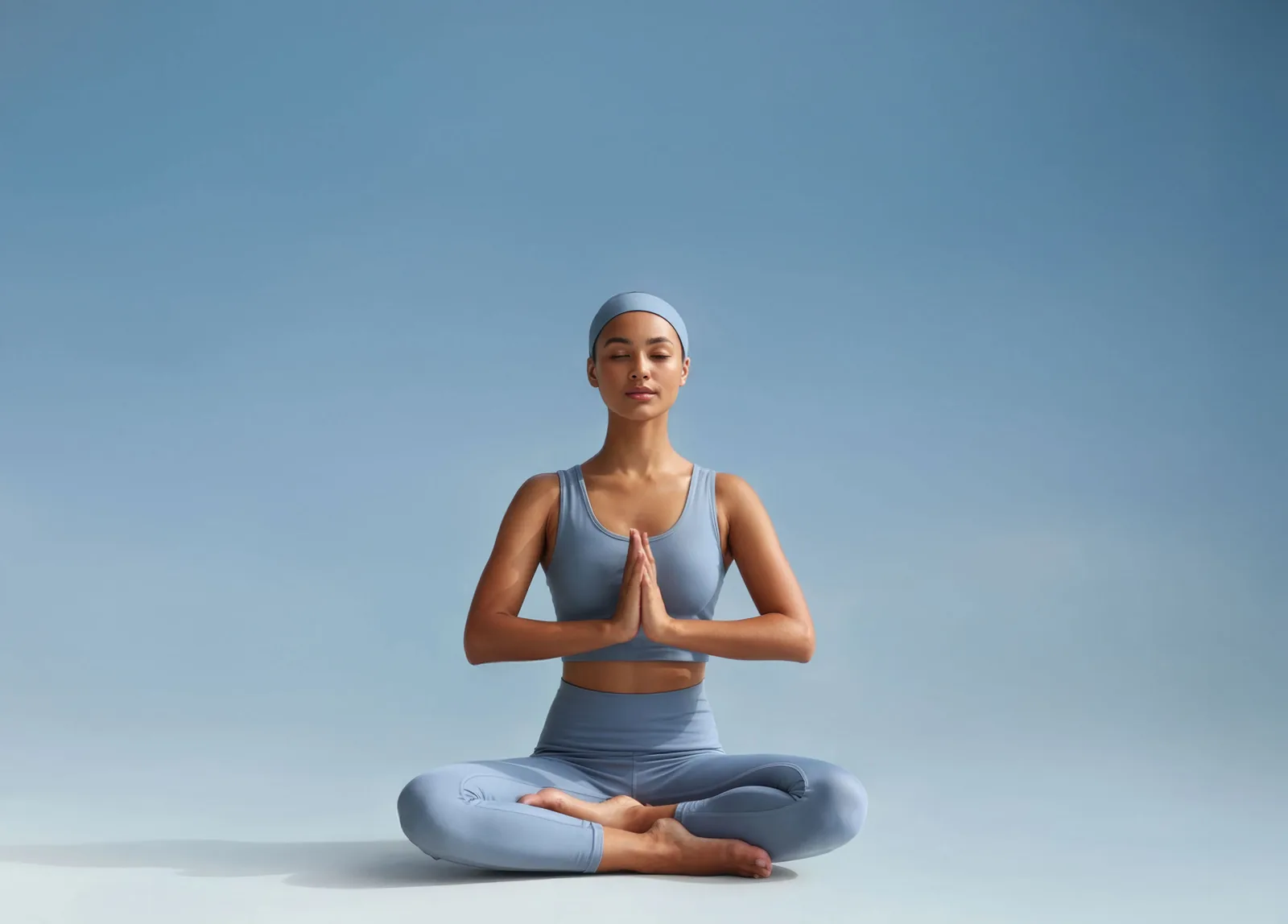 Person sitzt ruhig im Meditationssitz